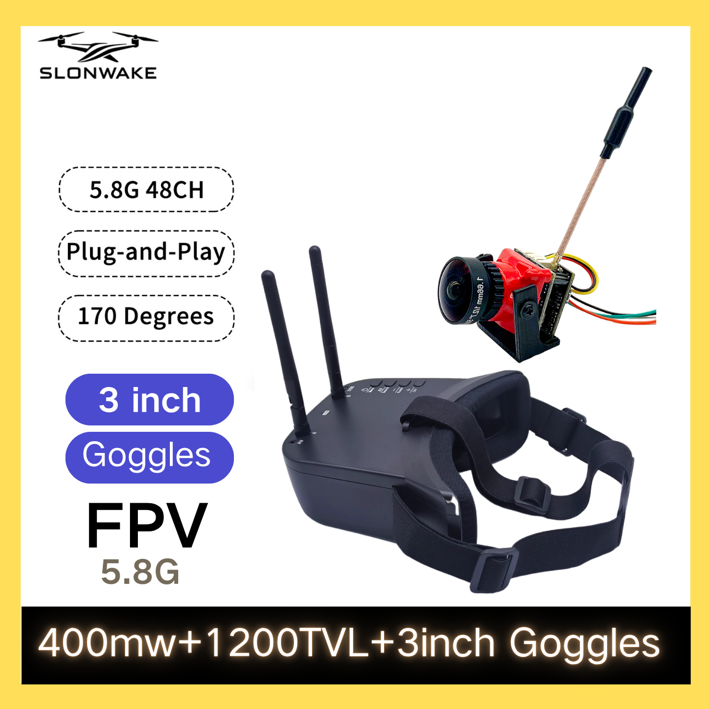 Drone Racing Vtx - SLONWAKE 5.8G 48CH FPV 400mw VTX
