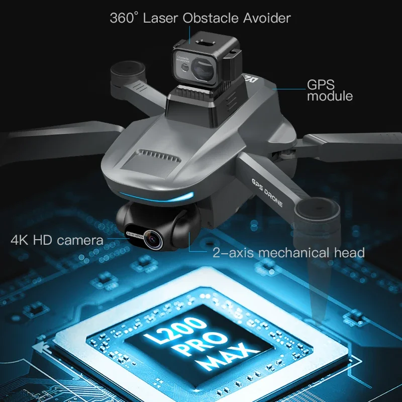 L200 PRO MAX Drone 4K 2-Axis P - Drone Racing Camera review and price