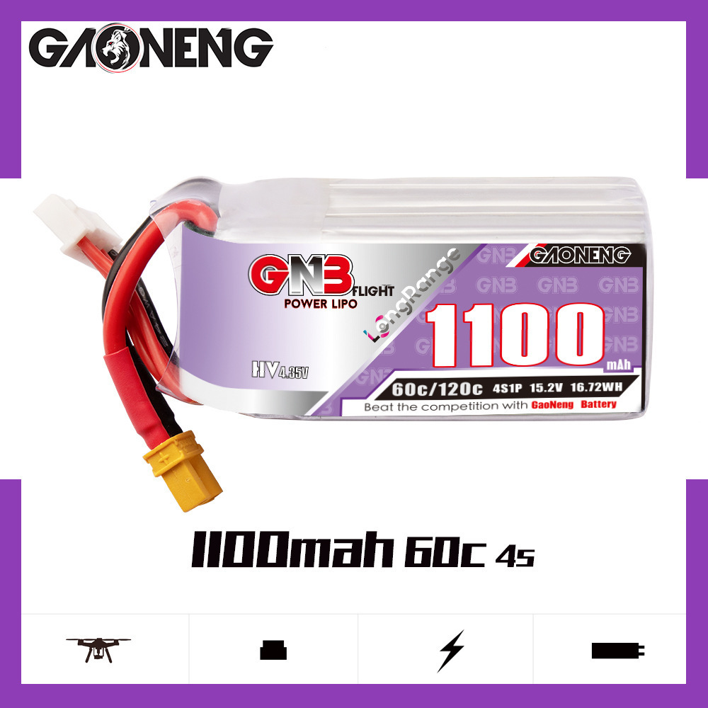 GNB 4S 1100mAh 60C/120C HV Lip - Drone Racing Battery review and price
