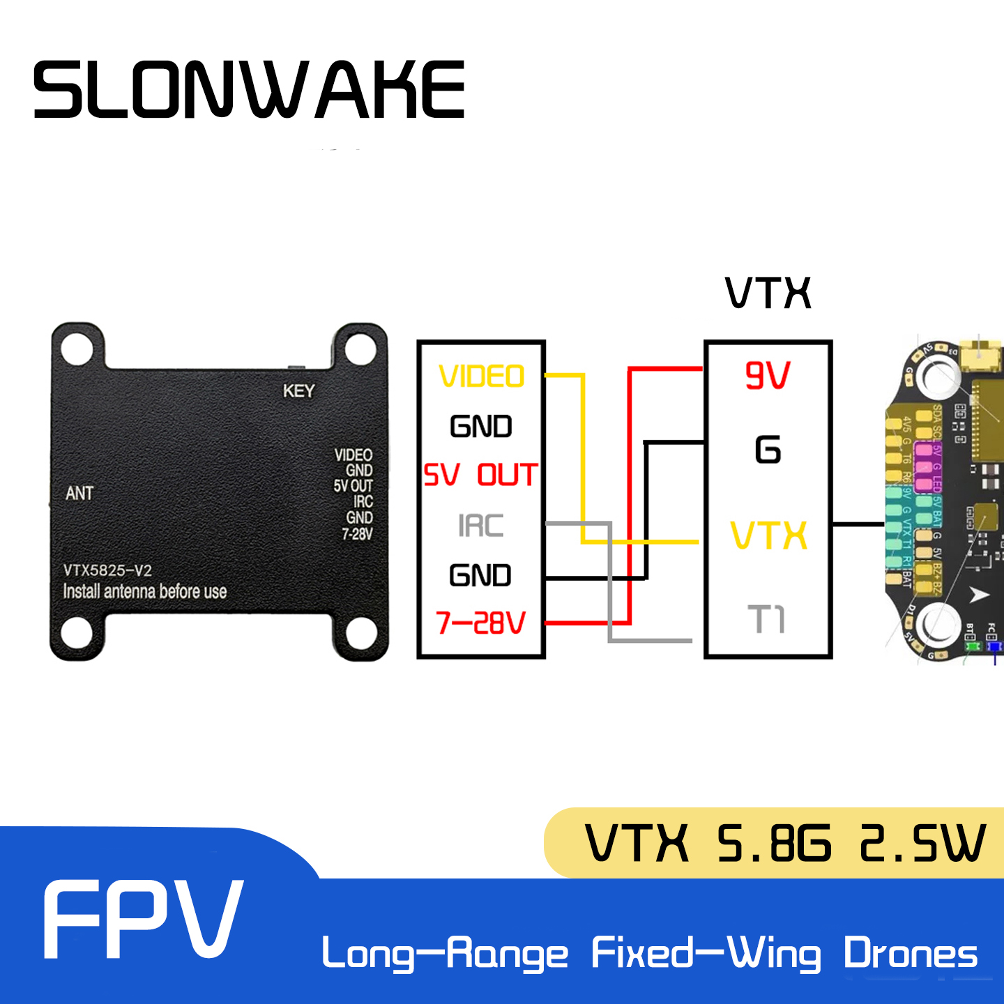 SLONWAKE 5.8G 48CH FPV Transmi - Drone Racing Vtx review and price