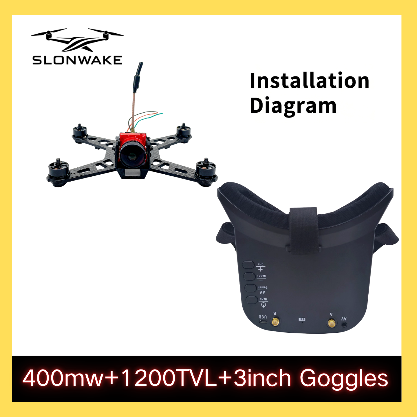 SLONWAKE 5.8G 48CH FPV 400mw V - Drone Racing Vtx review and price