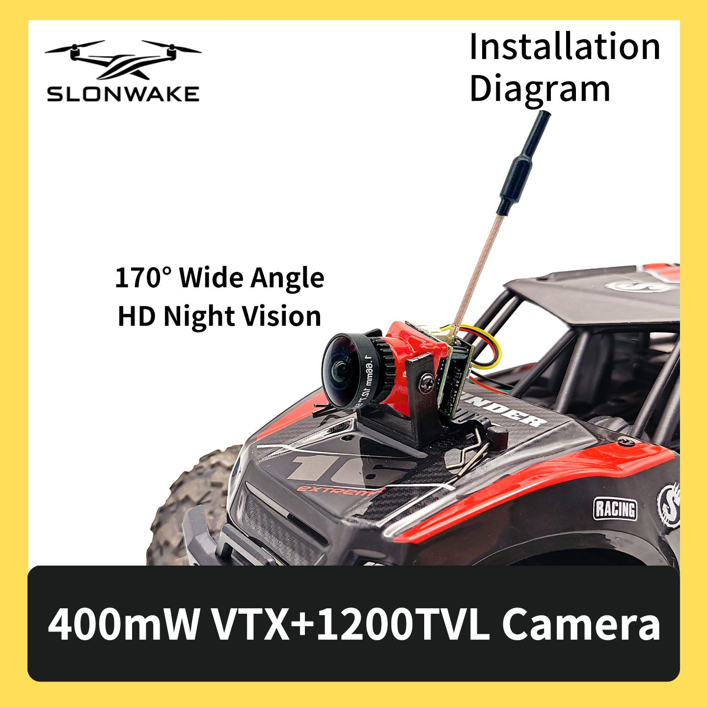 SLONWAKE 5.8G 48CH FPV 400mw V - Drone Racing Vtx review and price