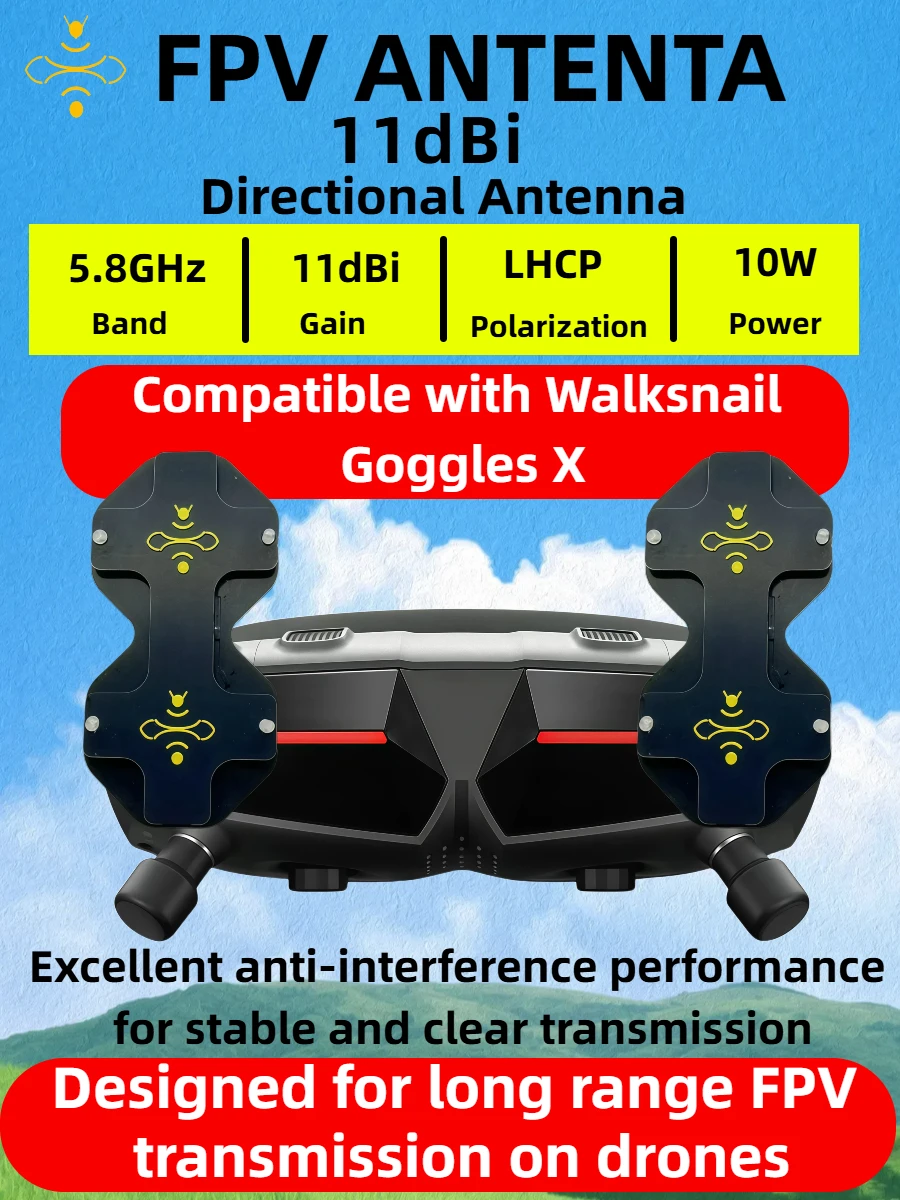 11dBi High Gain LHCP 5.8GHz Di - Drone Racing Goggles review and price